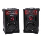 Geepas 6.5" 2- Channel Professional Speakers - Tweeters, Adjustable Master Volume/Bass/Treble Knob,Microphone, FM with USD & SD Ports | Ideal for Quiz Nights, Discos, Singing, Karaoke & More