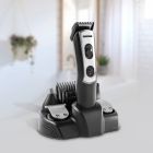 Geepas 11 in 1 Hair Trimmer 600mAh battery - Cordless Hair Clippers, Grooming Kit with Stand, LED Indicators | Trimming Kit with 5 Interchangeable Heads for Styling Beard