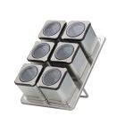 Spice Rack Set, Six 100ml Jars with Stand, RF10522 | 6-in-1 Masala Rack Set/ Condiment Set/ Spice Container | Store Spices, Salt, Sugar, Coffee Powder, Etc