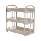 Royalford 3-Layer Storage Shelf- RF10885| Plastic Storage Rack| Multi-Purpose Storage Rack| Stand for Fruits, Vegetables, Containers, Toiletries, etc.| Storage Shelf for Home, Office and Kitchen