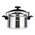 Royalford 5 L Aluminum Pressure Cooker- RF11173| Equipped with Multi-Safety Device and Unique Pressure Indicator| Durable Aluminum Alloy Construction with Firm Handles| Compatible with Gas, Ceramic and Halogen Cooktops| Silver 