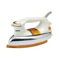 Geepas 1200W Heavy Weight Dry Iron 2.5 Kg -  Automatic Dry Iron, Electric Iron Teflon Plated Sole Plate, Durable Heavy Weight Iron Box| Auto Shut Off, Temperature Setting Dial, Overheat Protection