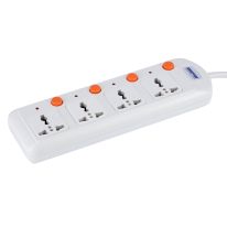 4 Way Extension Board VDE Plug with Individually On/Off Switch- Power Extension Socket -Multi Plug Power Cable