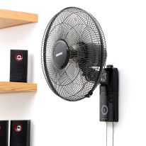Geepas GF9483 16-Inch Wall Fan - 3 Speed Settings with 2 Pull String Cords | 5 Leaf Blades | Perfect for Home, Work Room or Office Use | 2 Year Warranty