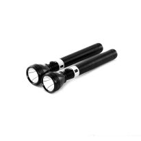 Geepas 2 PCS Rechargeable Family Pack LED Flashlight 1450mAh 237mm - Super Bright Light Rechargeable Flashlight| Aluminium Body, Durable CREE LED Lights | 2000M Distance Range | 2 Years Warranty