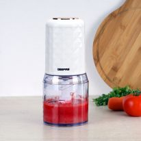 Geepas 400W Mini Food Processor - 500ML Capacity Food Chopper , 4 Bi-Level Stainless Steel Double Blades for Blending & Chopping - Food Chopper Shredder, Perfect for Salads, Salsa, Pesto, Curry Pastes & More - 2 Year Warranty