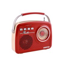 Geepas Rechargeable Radio With Bluetooth - AM/FM Portable Radio Battery Operated Radio| Standard Earphone Jack, Large Knob| 2 Years Warranty