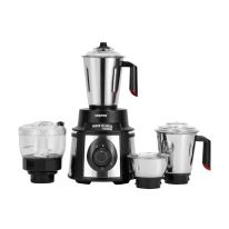 Geepas 5-IN-1 Mixer Grinder- GSB44108| 1000 W Powerful Copper Motor and Stainless Steel Jars with PC Caps| Modern Design, Durable Body, Robust Handles and Sharp Blades| Includes 1.5L Wet Jar, 1.0L Dry Jar, Atta Kneader and 450ML Jar | 2 Years Warranty, Bl