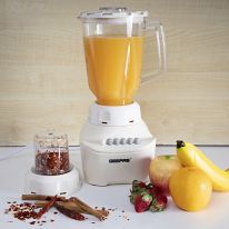 Geepas GSB5362 400W 2 in 1 Blender - Stainless Steel Blades, 4 Speed Control with Pulse | Over Heat Protection|  Chopper, Coffee Grinder & Smoothie Maker
