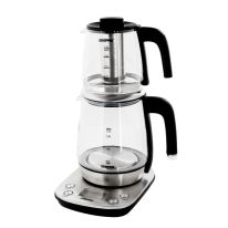 Geepas 2 In 1 Digital Tea Maker 1.7L & 1.2L - Temperature Setting with Anti-Dry & Overheat Protection | On/Off Switch with Light Indication | Stainless Steel Filter | Ideal for Tea, Coffee, Milk & More