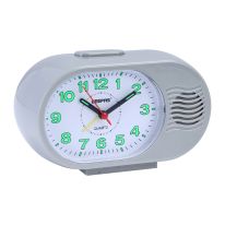 Geepas Bell Alarm Clock - Small Battery Operated, Analog Alarm Clock, Silent Non-Ticking, Ascending Beep Sounds, Snooze, Light Functions