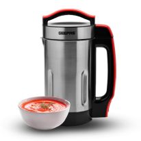 Geepas GSM63014UK 200W Multi-Functional Electric Soup Maker - Stainless Steel Jug, 1.6L Capacity, 4 Settings, Quiet Work - Healthy Soupmaker & Smoothie Maker with auto Clean Function - 2 Years Warranty