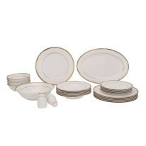 Premium Bone China Dinner Set, 28Pcs Set, RF11050 | Elegant Floral Design | Dishwasher Safe | Freezer Safe | Bone China Chip Resistant Dishes Sets Service for 6
