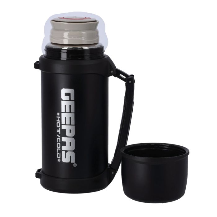 1.2L Stainless Steel HOT/COLD Vacuum Thermos Flask Carry Handle Tea Coffee